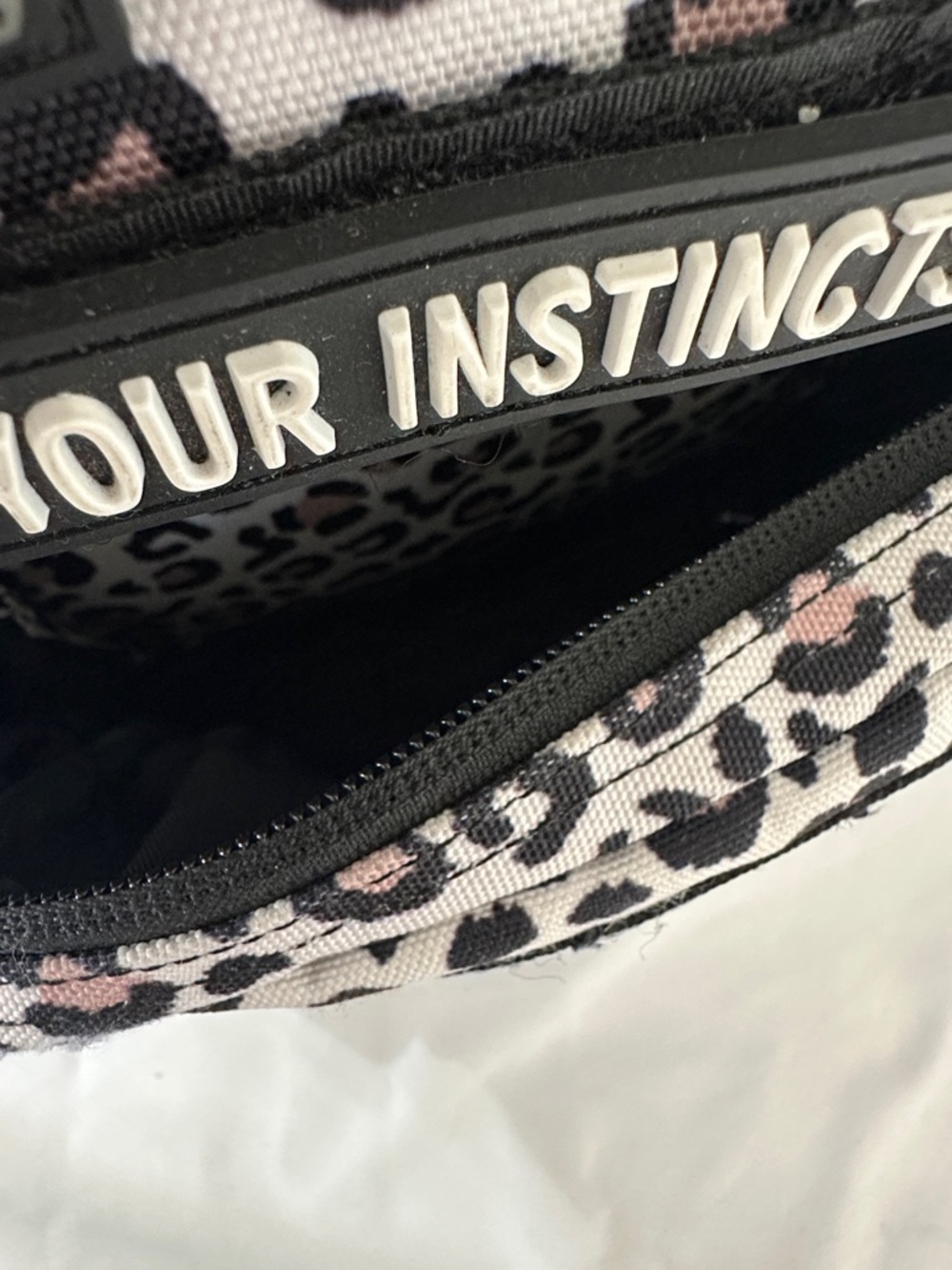 WOLF Pink and Black Leopard Print Mini Backpack - Picture 8 of 11